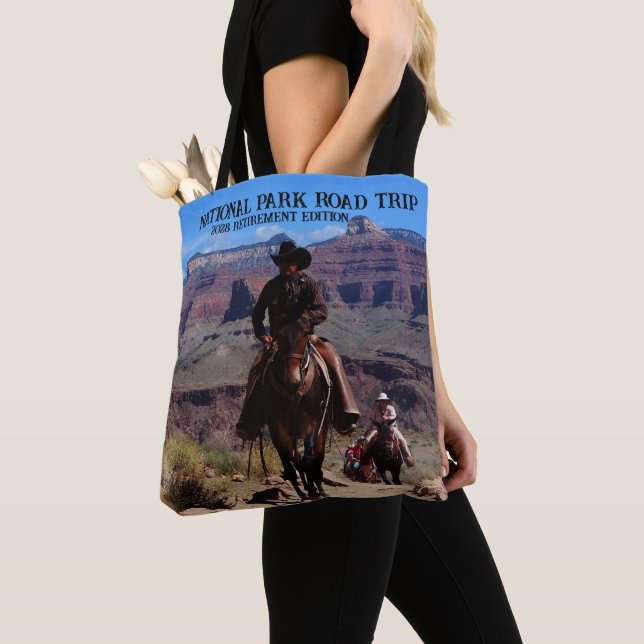 Tote Bag Parcs nationaux Retraite Route Voyage sur mesure (De près)