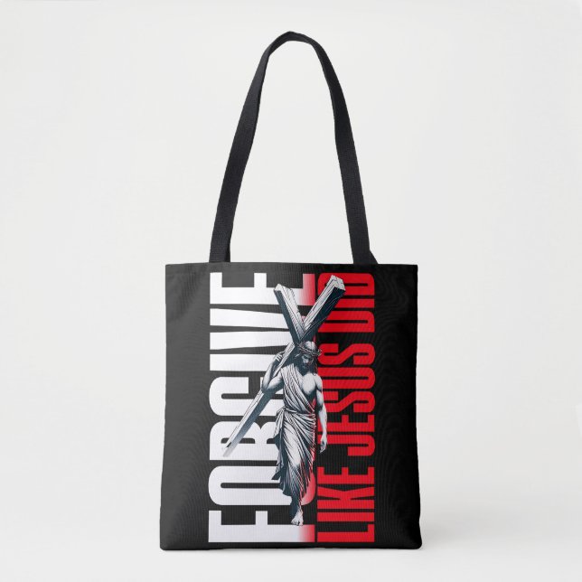 Tote Bag Pardonne comme Jésus l'a fait (Devant)