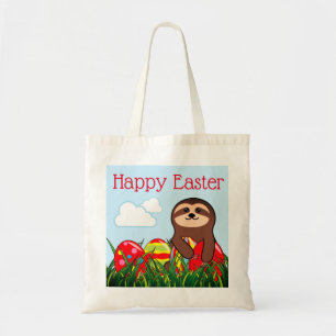 Tote Bag Paresse heureuse de Pâques et oeufs de pâques su