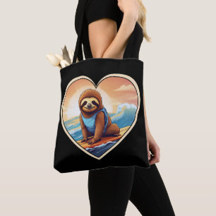 Tote Bag Paresseux Surfant