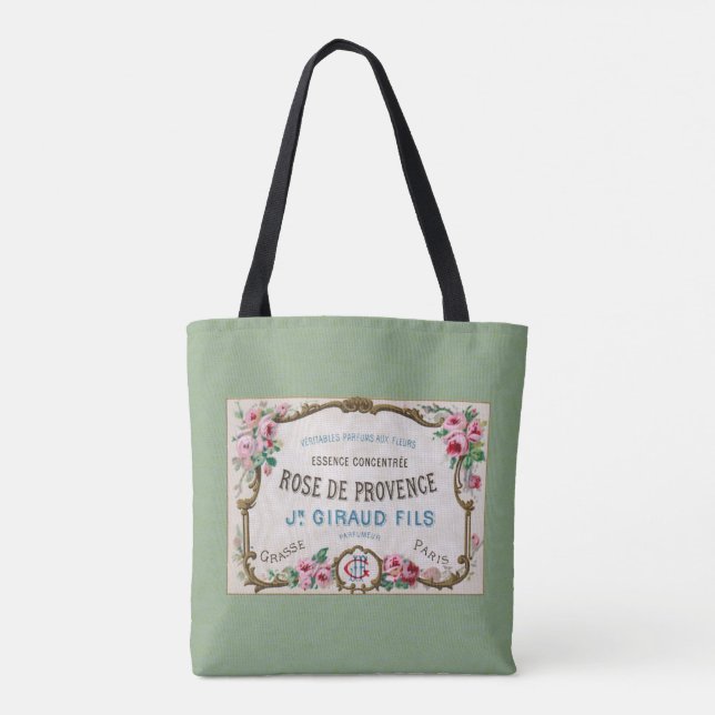 Tote Bag Parfum rose de Français antique (Dos)