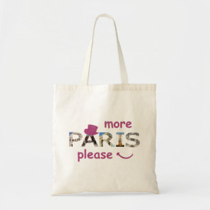 Tote Bag Paris Attractions Plus Paris S'il vous plaît Parti