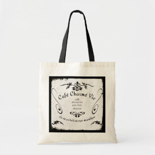 Tote Bag Paris Cafe Sign Tote