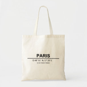 Tote Bag Paris Coordinates - Paris Coordinates