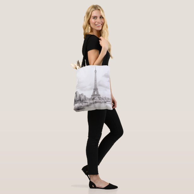 Tote Bag Paris France (Sur le modèle)