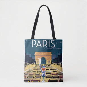 Tote Bag Paris France Vintage voyage en vacances