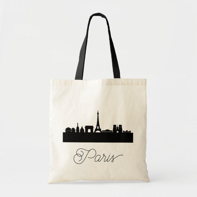Tote Bag Paris moderne, France City | Ligne Skyline stylisé (Devant)