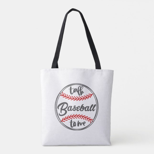 Tote Bag Parlez Baseball à moi Retro tendance Graphisme (Dos)
