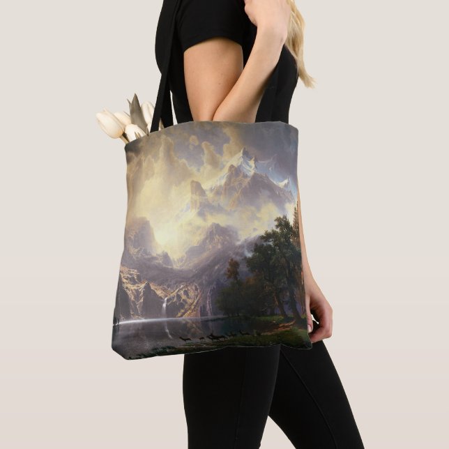 Tote Bag Parmi la Sierra Nevada, Californie, Bierstadt Art (De près)