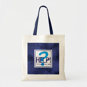 Tote Bag Parodie de monogramme bleu