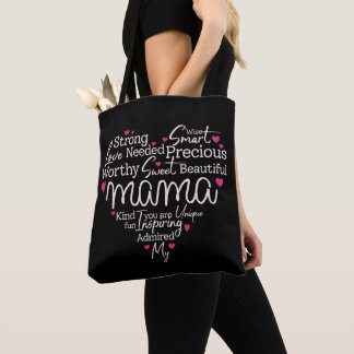Tote Bag Paroles Inspirantes d'Amour pour Maman