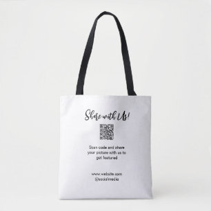 Tote Bag Partagez votre image numérisation QR code ajouter 