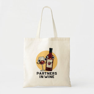 Tote Bag Partenaires Dans Le Vin Drôle Boire Pun