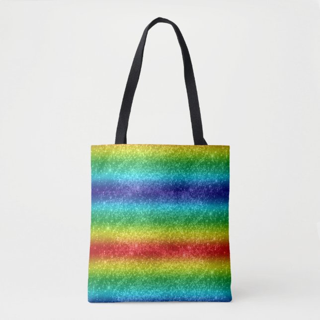 Tote Bag Parties scintillant arc-en-ciel (Devant)
