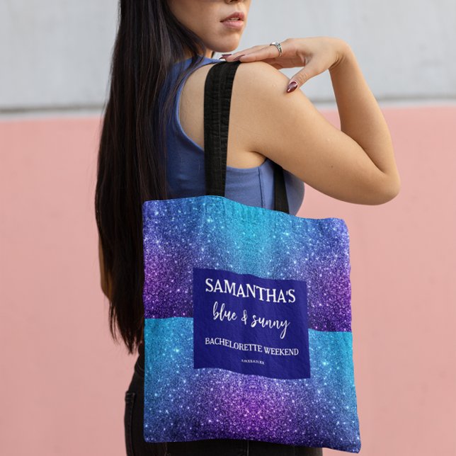 Tote Bag Parties scintillant bleue Bachelorette (Créateur téléchargé)
