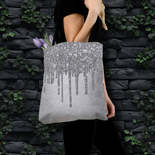 Tote Bag Parties scintillant d'argent de dépôt   Platinum F