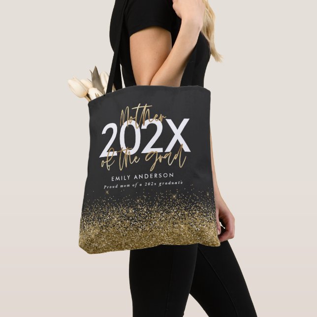 Tote Bag Parties scintillant de graduation de l'écriture mo (De près)