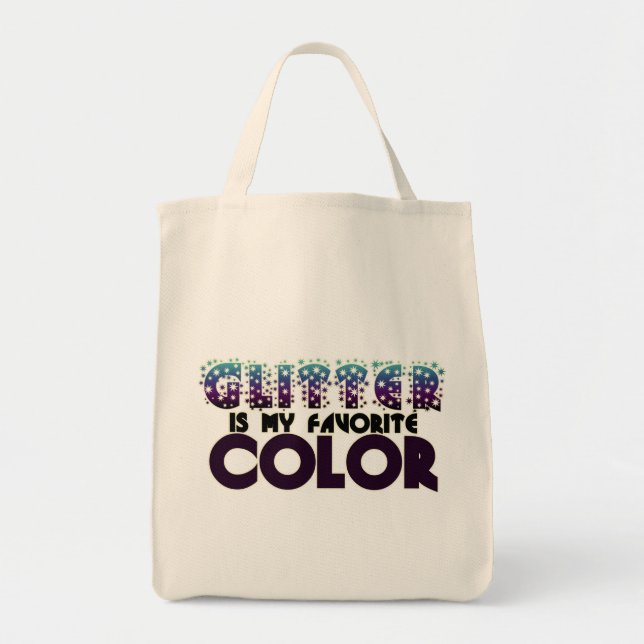 Tote Bag Parties scintillant est ma couleur préférée (Devant)