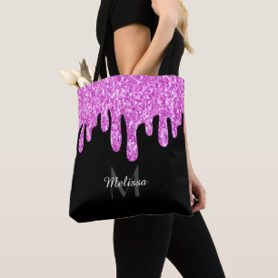 Tote Bag Parties scintillant étincelante rose noir Monogram