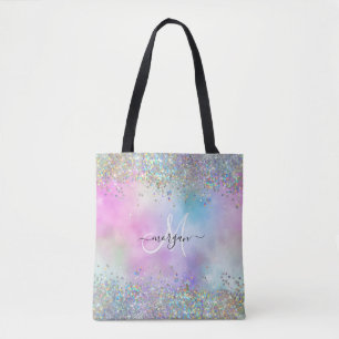 Tote Bag Parties scintillant holographique Rainbow Pastels 