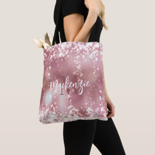 Tote Bag Parties scintillant or rose