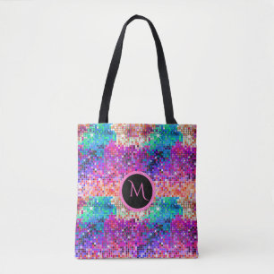 Tote Bag Parties scintillant rétro Disco Ball colorée Impri