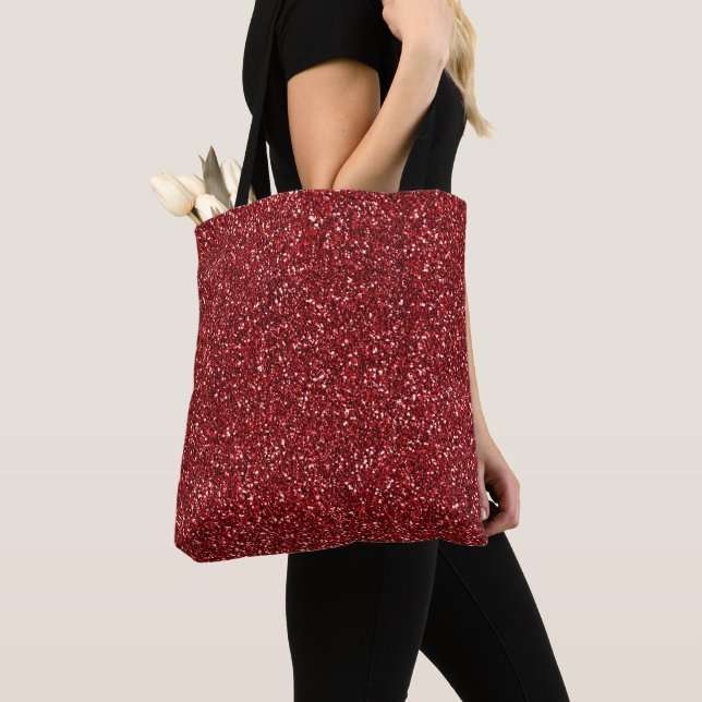 Tote Bag Parties scintillant rouge Glitz (De près)