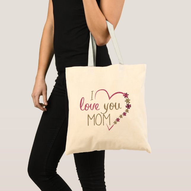 Tote Bag Parties scintillant Verte Et Rose (Devant (produit))