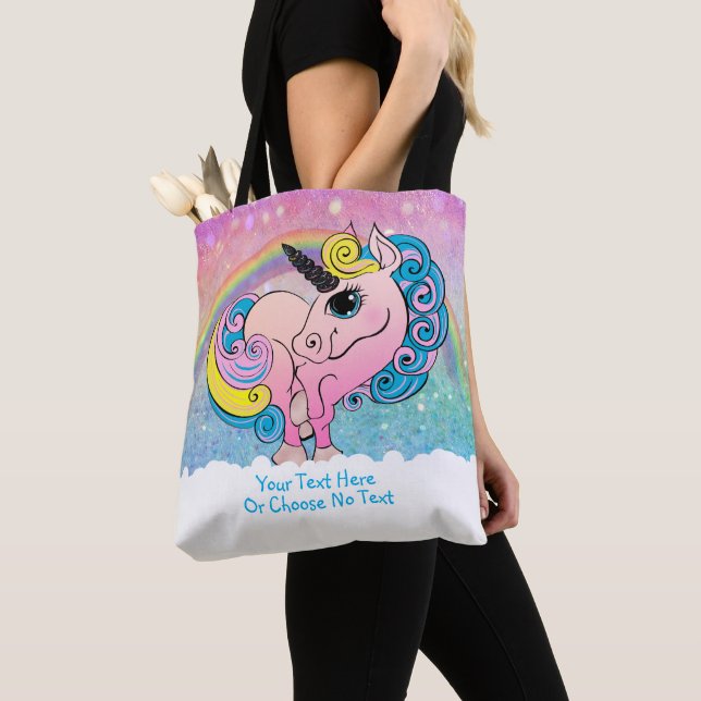 Tote Bag Parties scintillantes bleues pourpres d'Ombre (De près)
