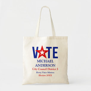Tote Bag Partisan de campagne politique de candidat 