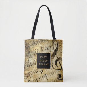 Tote Bag Partition de musique Vintage