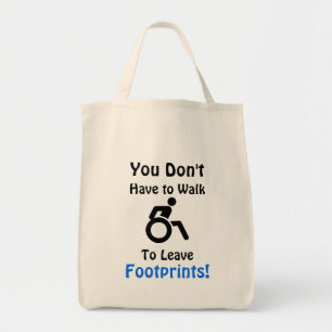Tote Bag Pas besoin de marcher pour quitter les empreintes