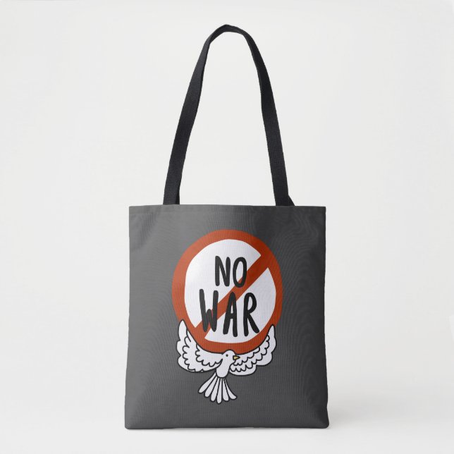 Tote Bag Pas de guerre avec la colombe (Devant)