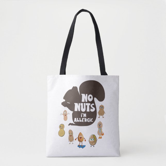 Tote Bag Pas de noix Je suis Allergic Peanut Sensibilisatio (Devant)