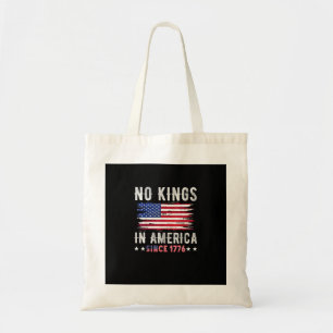 Tote Bag Pas de rois en Amérique Vintage Patriotique Indépe