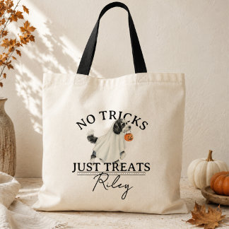 Tote Bag Pas de tours, juste un chien fantôme drôle pour Ha