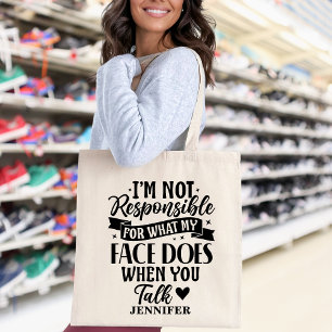 Tote Bag Pas responsable drôle offensive sarcastique
