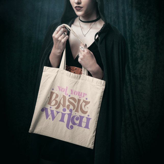Tote Bag Pas votre sorcière de base Éffrayant Halloween mag (Créateur téléchargé)