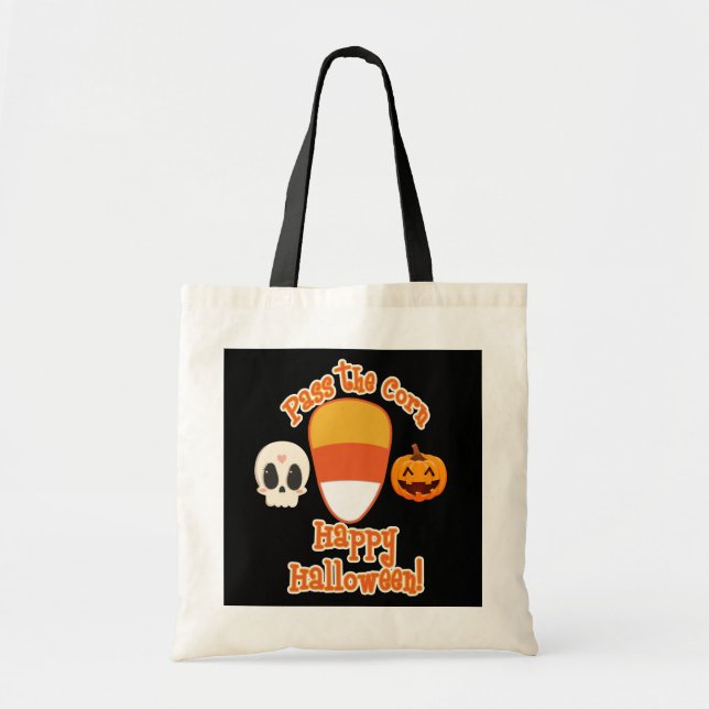Tote Bag Passer le maïs Halloween  (Devant)