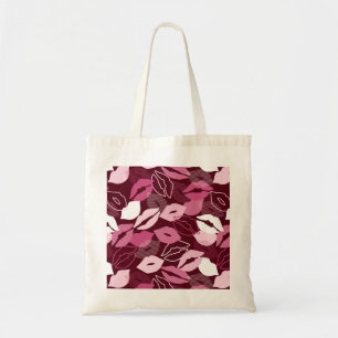Tote Bag Passionné Rouge rose lèvres embrasser Motif