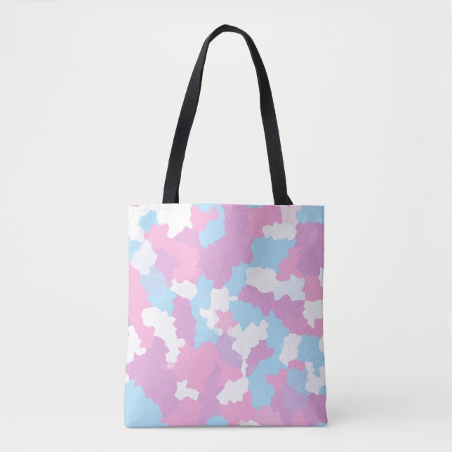 Tote Bag Pastel Camouflage Motif d'art Abstrait (Devant)