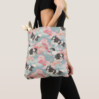 Tote Bag Pastel Chiyogami Shih Tsu Chien Motif