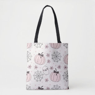 Tote Bag Pastel Pink Halloween Motif sans couture