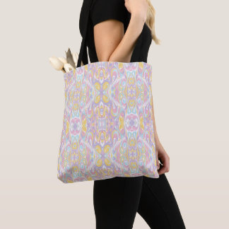 Tote Bag Pastel Psychedelic Pattern | Groovy Liquid Marble