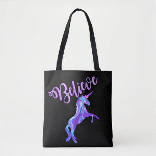 Tote Bag Pastel Rainbow Croire En Unicorns