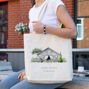 Tote Bag Pastel Rustic Dusky Barnyard Farm Mariage à thème