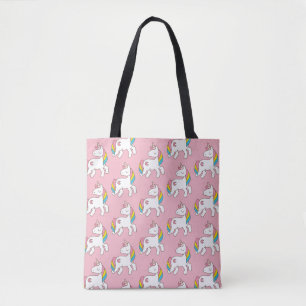 Tote Bag Pastel Unicorn Motif