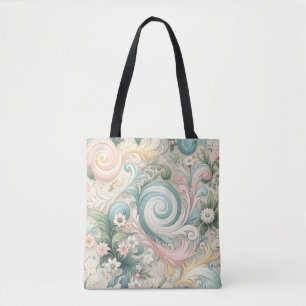 Tote Bag Pastel Whimsy Swirls : Un Cottagecore Daydream