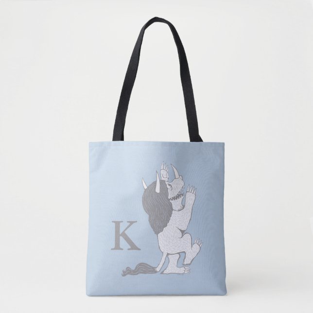 Tote Bag Pastel Wild Thing | Ajouter votre initiale (Devant)