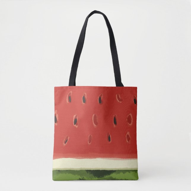 Tote Bag Pastèque Rouge clair Fourre-tout (Devant)